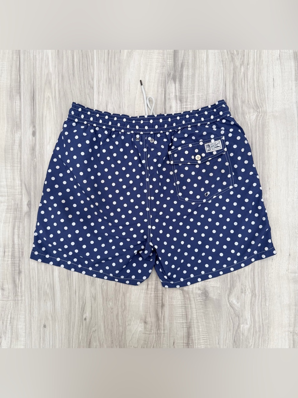 Polo Ralph Lauren navy blue and white polka dot swim short - Picture 7 of 8